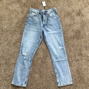 High-Rise Straight Leg Jeans